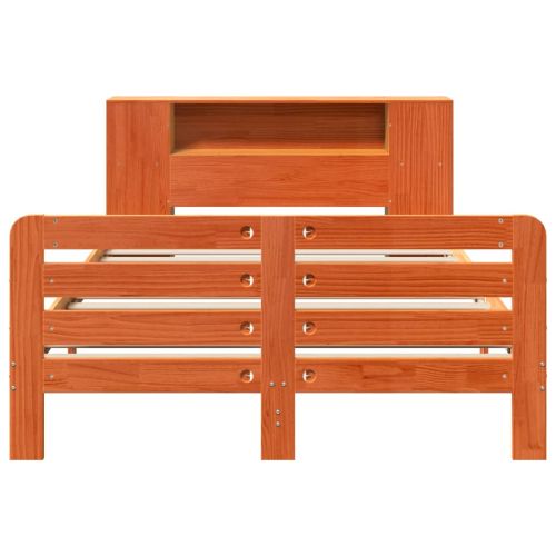 Рамка за легло без матрак, восъчнокафяв, 150x200 см, бор масив