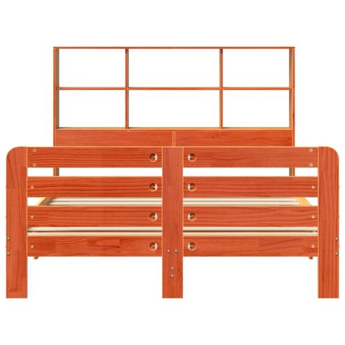 Рамка за легло без матрак, восъчнокафяв, 150x200 см, бор масив