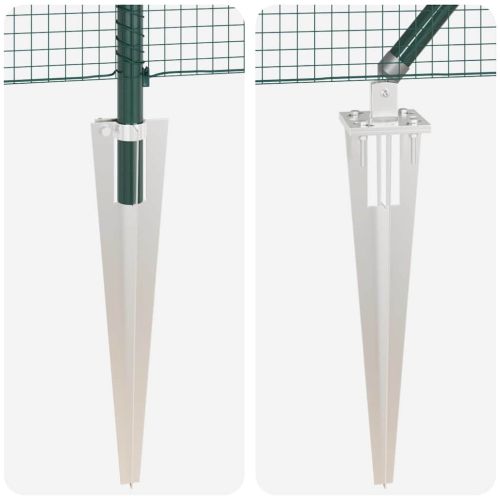 Стълб за ограда. Зелен 25 x 1,5 м (19 x 19 мм мрежа) Стомана