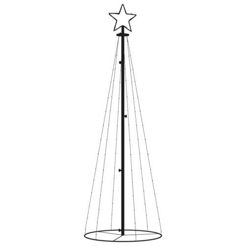 Конусовидна коледна елха, синя, 108 LED, 70x180 см