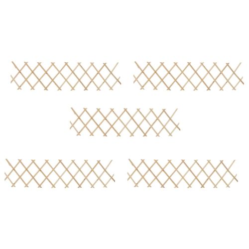 Огради хармоника, 5 бр, чамова дървесина, 180x30 см