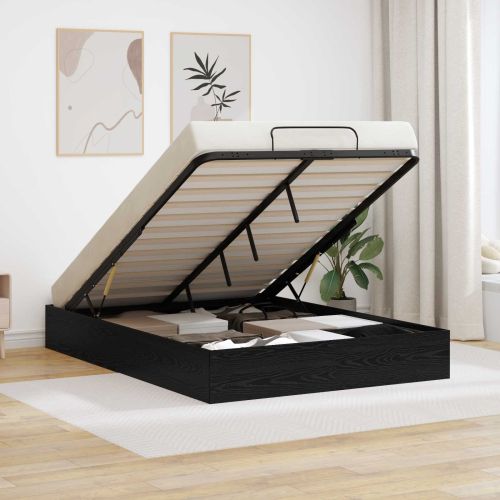 Отоманско легло със съхранение Черния дъб 193 x 120 x 25 см ПДЧ