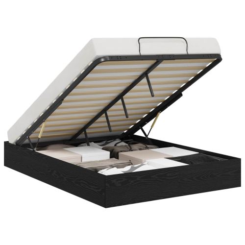 Отоманско легло със съхранение Черния дъб 193 x 120 x 25 см ПДЧ