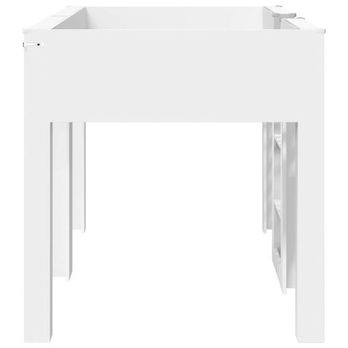 Двуетажно легло за деца Бяло 100 x 200 cm Инженерно дърво