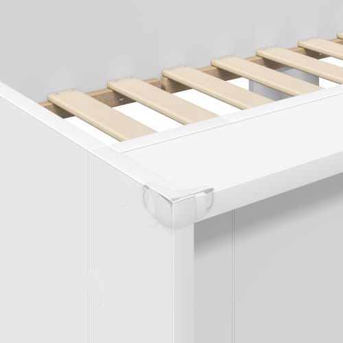 Двуетажно легло за деца Бяло 100 x 200 cm Инженерно дърво