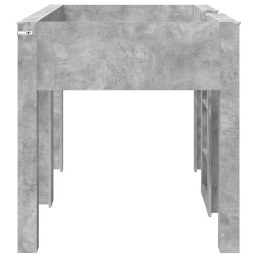 Двуетажно легло за деца с матрак Циментено сиво 100 x 200 cm