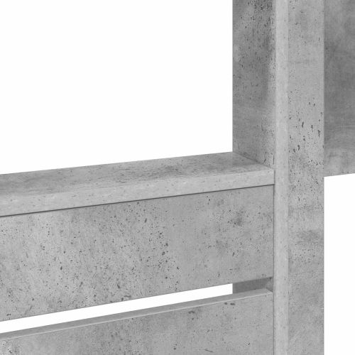 Двуетажно легло за деца с матрак Циментено сиво 100 x 200 cm