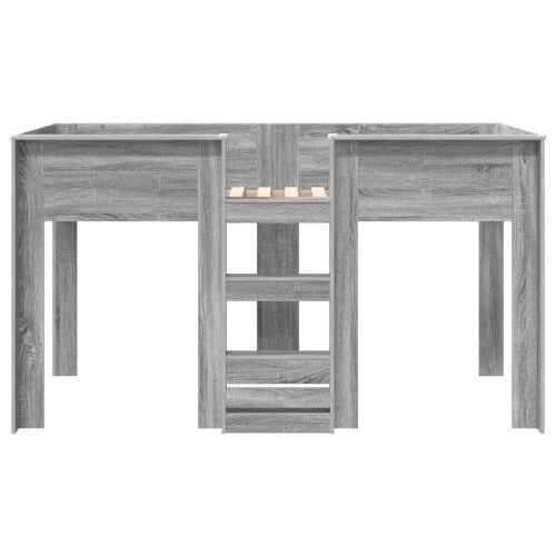 Двуетажно легло за деца Сив Сонома 100 x 200 cm Инженерно дърво