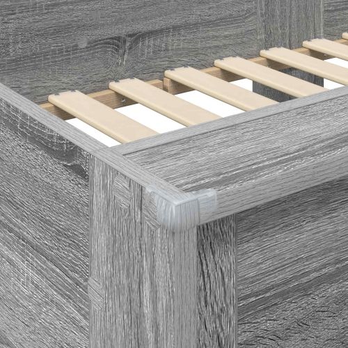 Двуетажно легло за деца Сив Сонома 100 x 200 cm Инженерно дърво