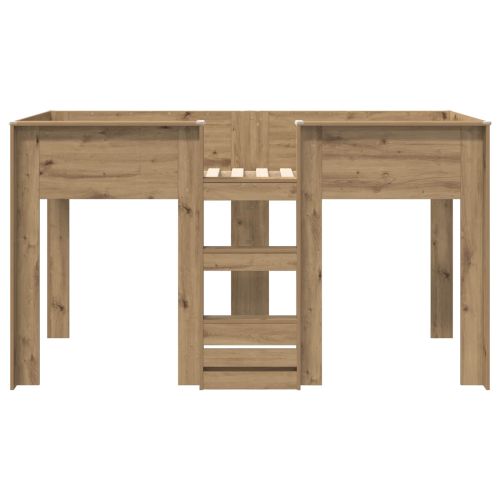 Двуетажно легло за деца Дъб 100 x 200 cm Инженерно дърво