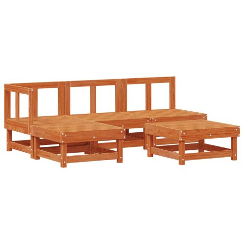 Комплект за почивка в градина 13 pcs Восъчен Кафяв