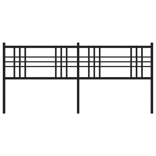 Метална резервна табла за легло, черна, 180 см