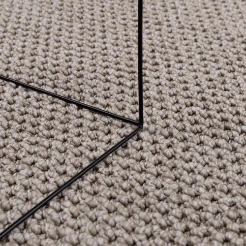 Килими за помещение Квадратна LUGO Таупе 120 x 120 cm Полиестер