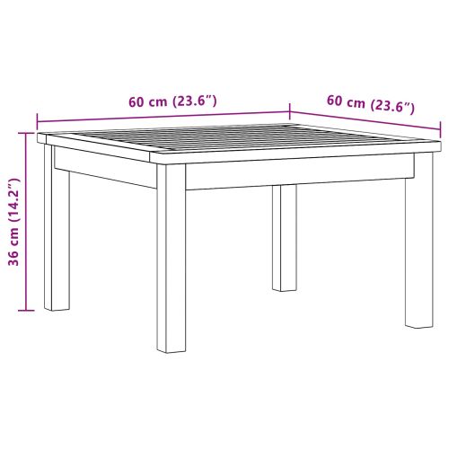Масичка за кафе Светъл акация 60 x 60 x 36 cm