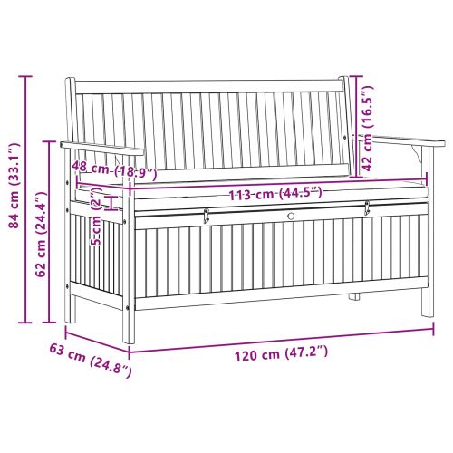 Пейка с място за съхранение с възглавница със съхранение