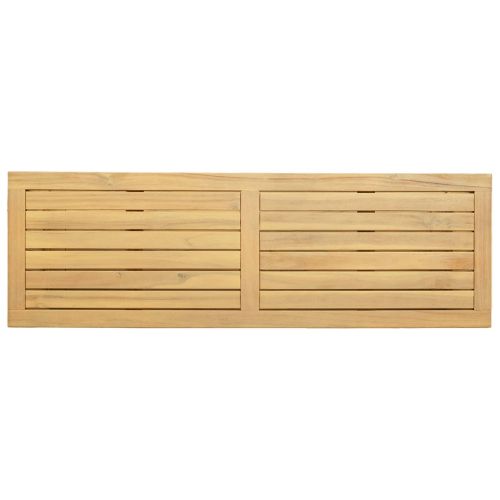 Градинска конзолна маса с рафт Светъл акация 110 x 35 x 75 cm