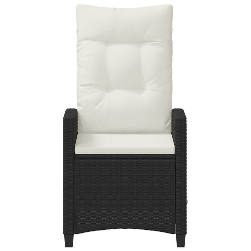 Градински стол 2 pcs Черен и кремав 56 x 60 x 112 см