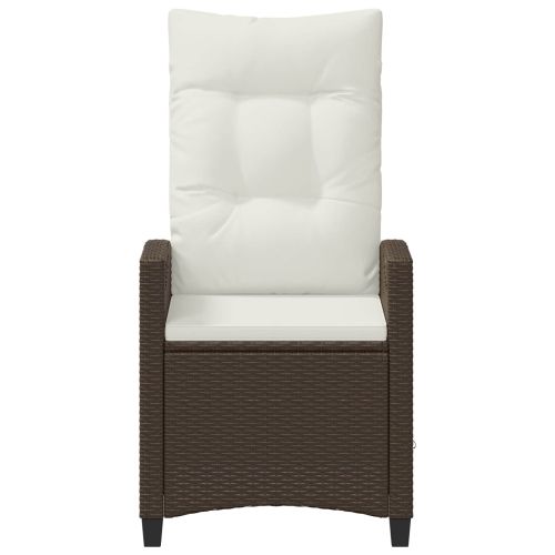 Градински стол 2 pcs Кафяв и Кремав 56 x 60 x 112 см