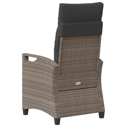 Градински стол 2 pcs Сив и тъмен сив 56 x 60 x 112 см