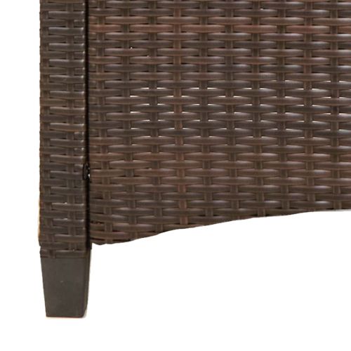 Градинска пейка с възглавница Кафяв и Кремав 105 x 60 x 112 см