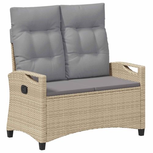 Градинска пейка Бежов и Светло Сив 105 x 60 x 112 см