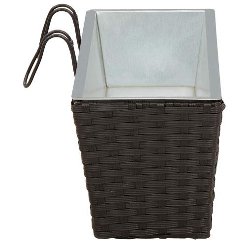 Парапет 2 pcs Черно 50 x 17 x 17 см Метал