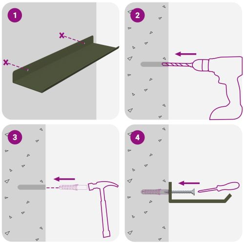 Стенен рафт с рафт 3 pcs Маслинено зелено 40 x 9 x 2,5 см