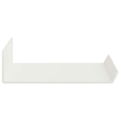 Стенен рафт с рафт със съхранение 3 pcs Бяло 40 x 9 x 2,5 см