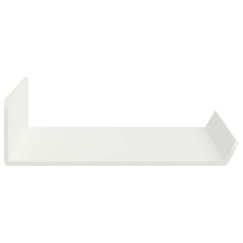 Стенен рафт с рафт със съхранение 4 pcs Бяло 30 x 9 x 2,5 см