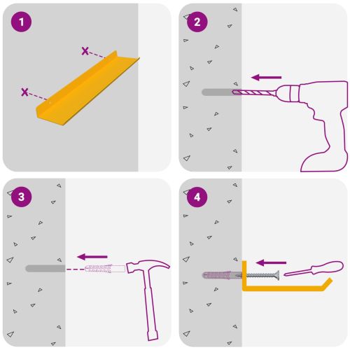 Стенен рафт с рафт 2 pcs Горчично жълто 40 x 9 x 2,5 см