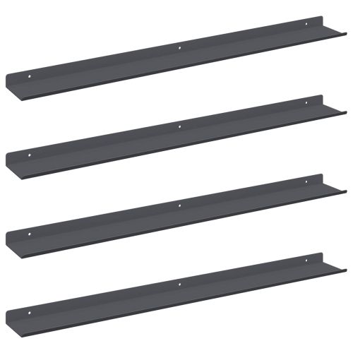 Стенен рафт с рафт 4 pcs Антрацит 80 x 9 x 2,5 см