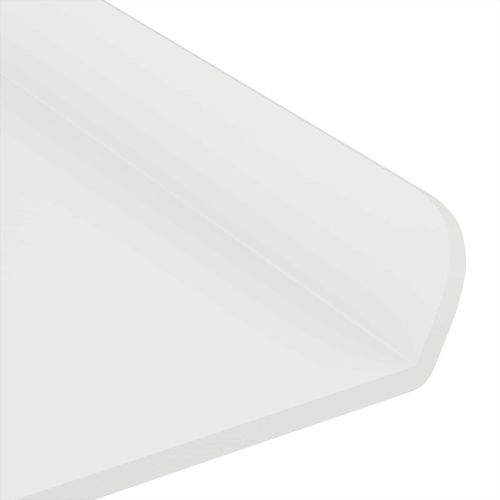 Стенен рафт с рафт със съхранение 2 pcs Бяло 80 x 9 x 2,5 см