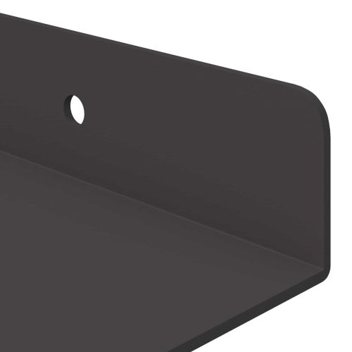 Стенен рафт с рафт със съхранение 4 pcs Черно 100 x 9 x 2,5 см