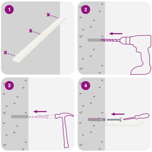 Стенен рафт с рафт със съхранение 2 pcs Бяло 100 x 9 x 2,5 см