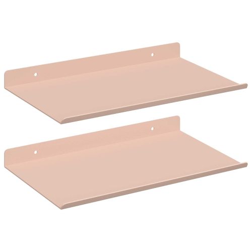 Стенен рафт с рафт със съхранение 2 pcs Розово 30 x 18 x 2,5 см