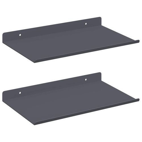 Стенен рафт с рафт 2 pcs Антрацит 30 x 18 x 2,5 см
