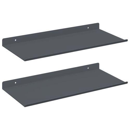 Стенен рафт с рафт 2 pcs Антрацит 40 x 18 x 2,5 см