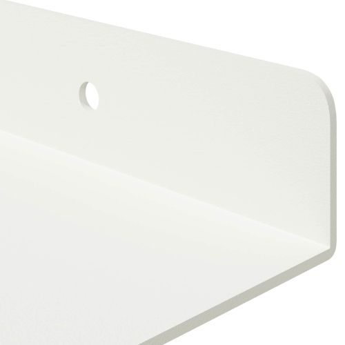 Стенен рафт с рафт със съхранение 4 pcs Бяло 60 x 18 x 2,5 см