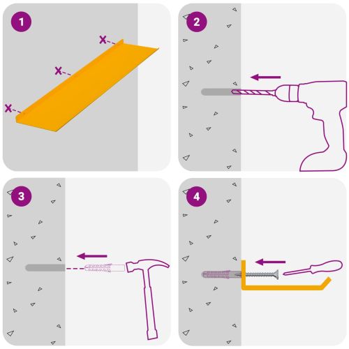 Стенен рафт с рафт 2 pcs Горчично жълто 80 x 18 x 2,5 см