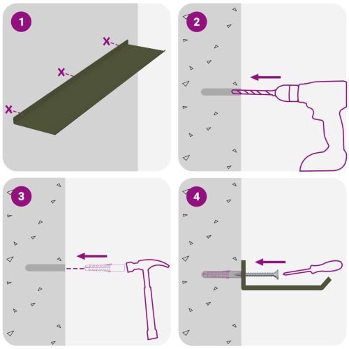Стенен рафт с рафт 2 pcs Маслинено зелено 80 x 18 x 2,5 см