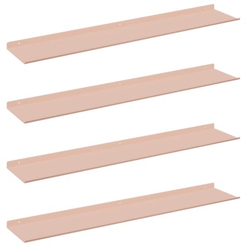 Стенен рафт с рафт 4 pcs Розово 100 x 18 x 2,5 см