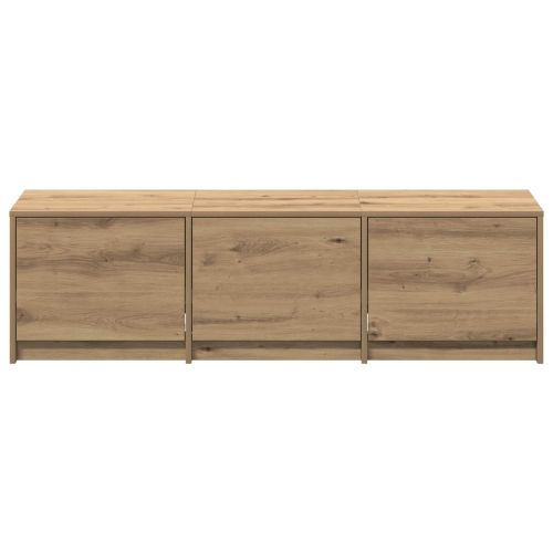 ТВ шкаф с LED с чекмедже Дъб 140 x 34 x 40 см Инженерно дърво