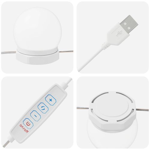 Огледални лампи Бяло 4.5 x 4.5 x 4.8 см Пластмаса