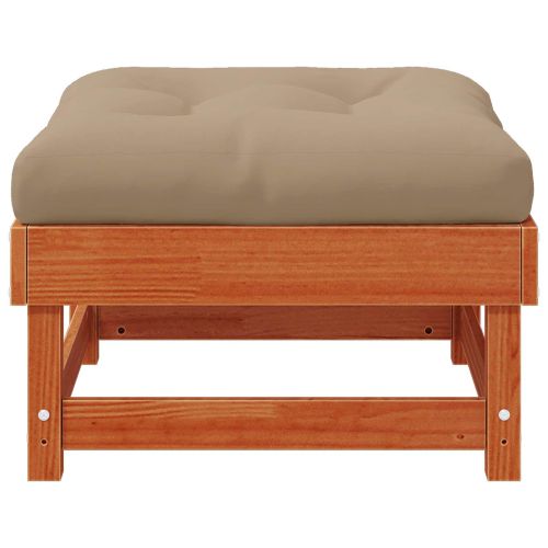 Градинска поставка за крака Масивна боровина Восъчен Кафяв