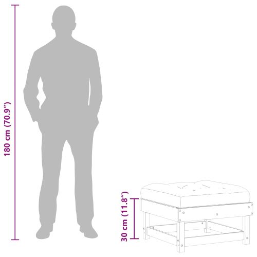 Градинска поставка за крака Масивна боровина Восъчен Кафяв