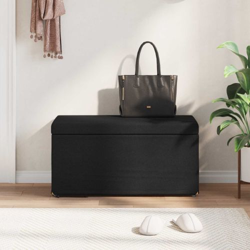 Стук Черно 81 x 41 x 40 cm Текстил и конструирано дърво