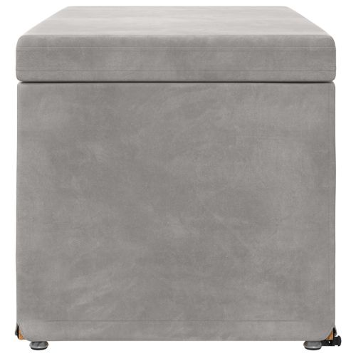 Стук Светлосиво 81 x 41 x 40 cm Кадифе и инженерна дървесина