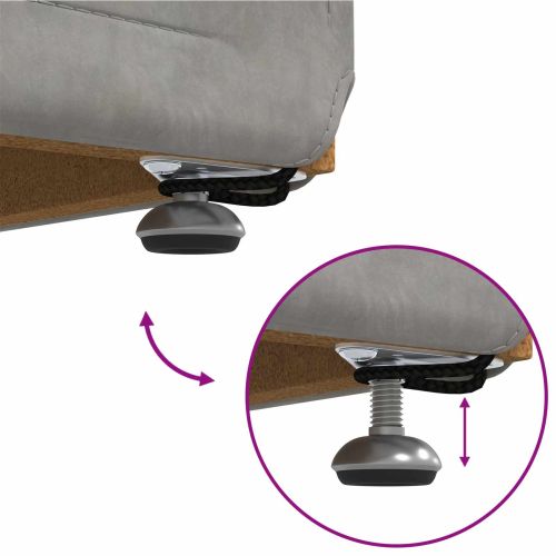 Стук Светлосиво 81 x 41 x 40 cm Кадифе и инженерна дървесина