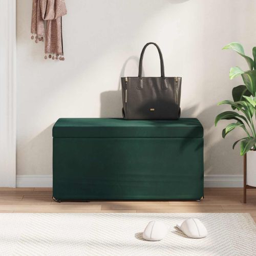 Стук Тъмен зелен 81 x 41 x 40 cm Кадифе и инженерна дървесина