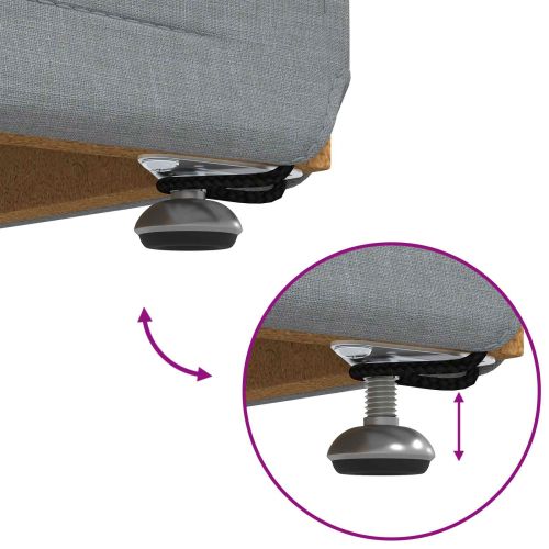 Стук Светлосиво 101 x 41 x 40 см Текстил и конструирано дърво